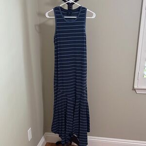 Mossimo Supply Co. Navy and Black Striped Maxi Dress